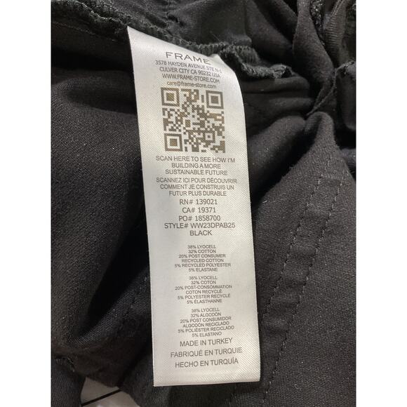 Frame 'The Snapped' Black Stretch Denim Leggings Size 27 - Picture 5 of 5